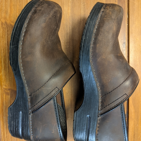 Dansko Brown Leather Clogs Size 41 Great Condition - Picture 5 of 6